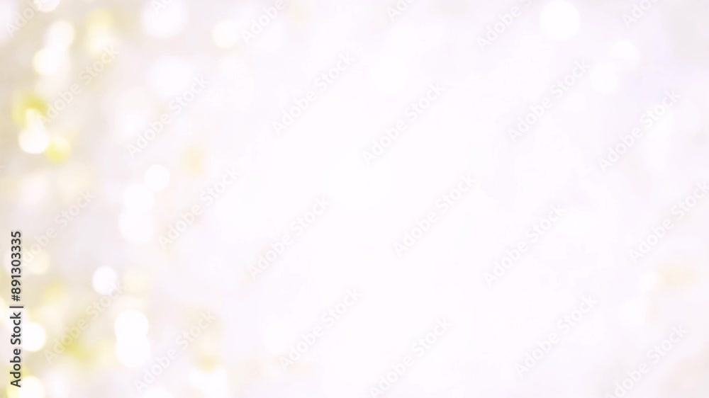 abstract blurred beautiful glowing white color golden and yellow gradient background with double exposure bokeh light concept for wedding card design or presentation or other blur 4k video