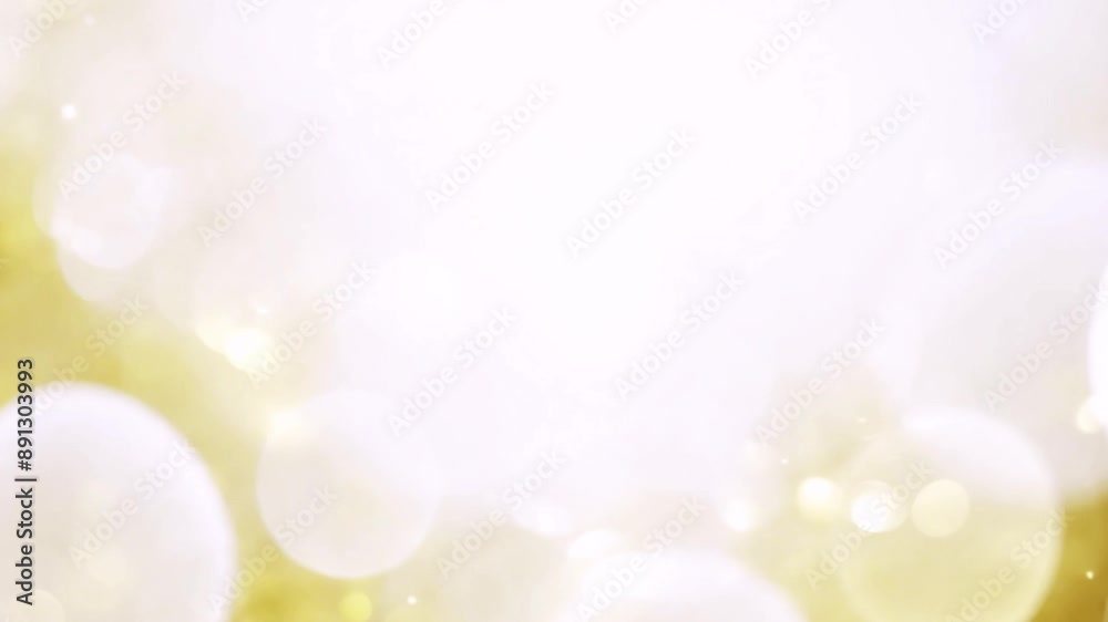 abstract blurred beautiful glowing white color golden and yellow gradient background with double exposure bokeh light concept for wedding card design or presentation or other blur 4k video