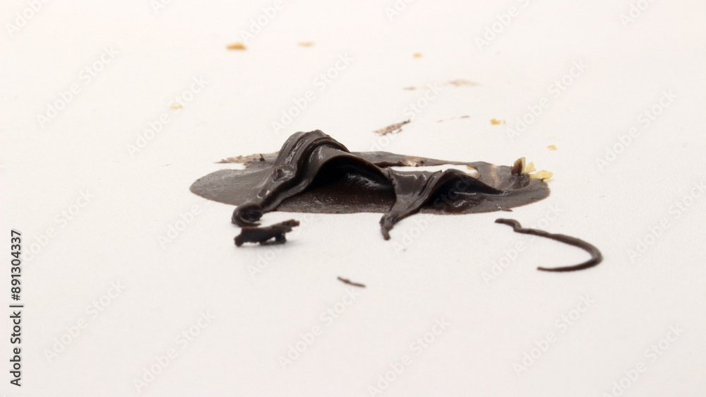 Fototapeta premium Spilled chocolate jam