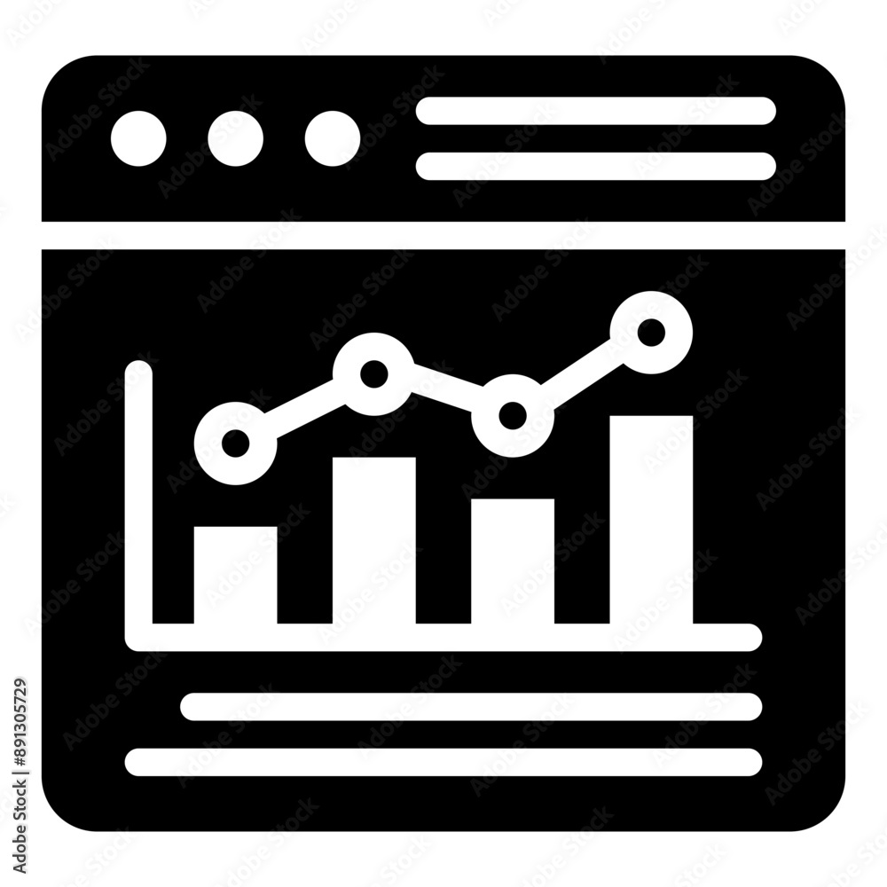 Financial Data Glyph Icon Financial Data Glyph Icon