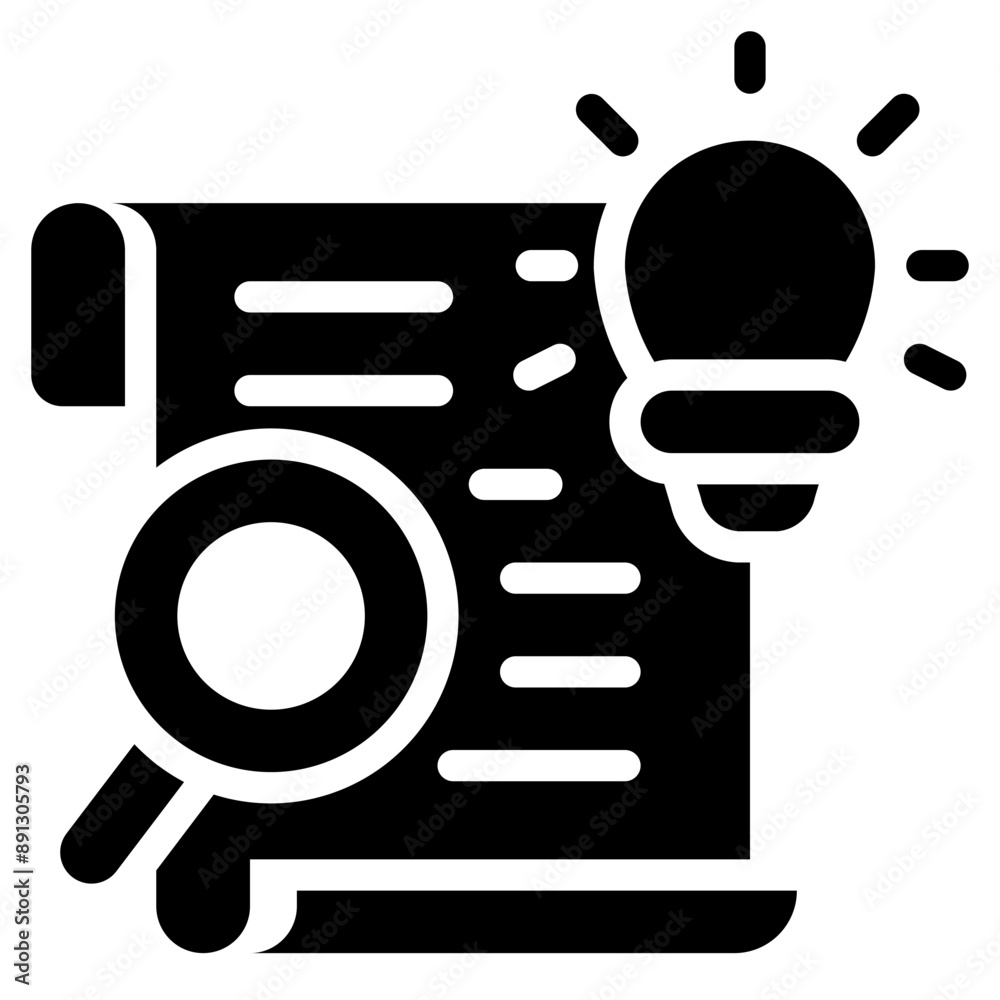 Research Glyph Icon Research Glyph Icon