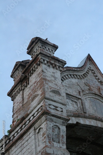 building of the 20th century on the background of the sky