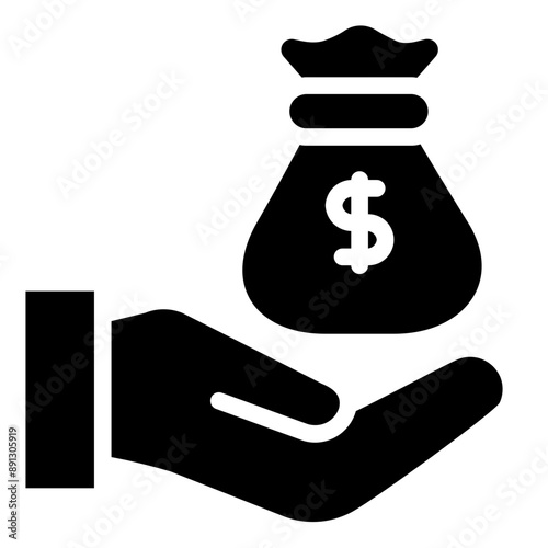  Fund raising Glyph Icon