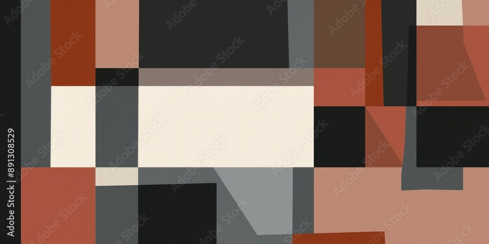 Abstract Geometric Shapes in Earthy Tones