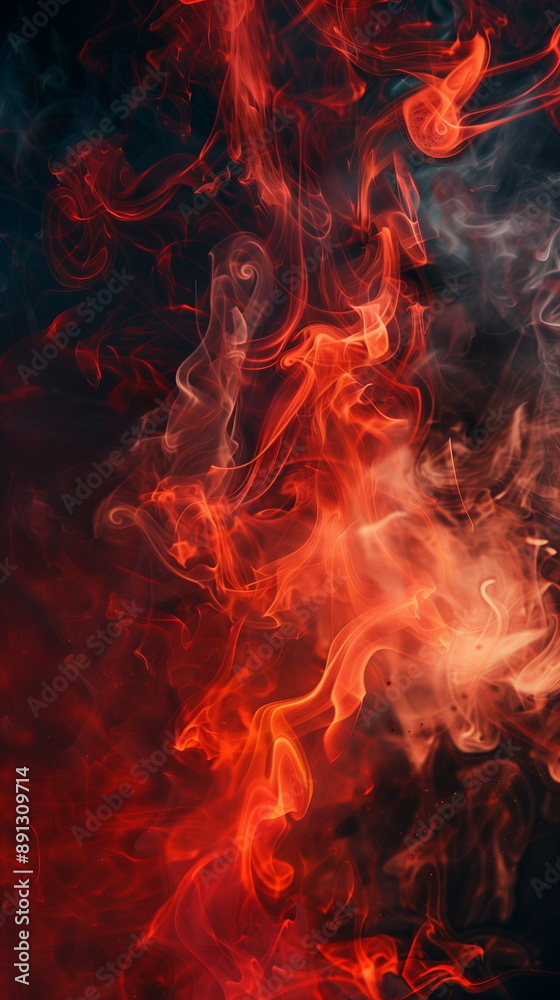 Fototapeta premium red fire smoke texture background