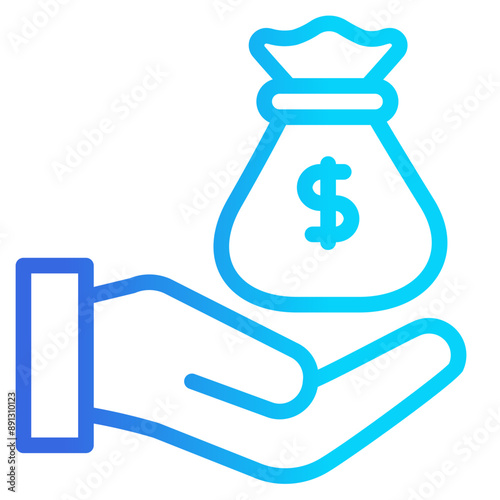  Fund raising Solid Icon