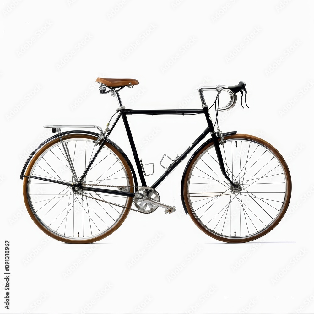 A high-quality image of a bicycle on a white isolated background. The bicycle is sleek and modern, perfect for cycling enthusiasts. AI generation. A high-quality image of a bicycle on a white isolated background. The bicycle is sleek and modern, perfect for cycling enthusiasts. AI generation.