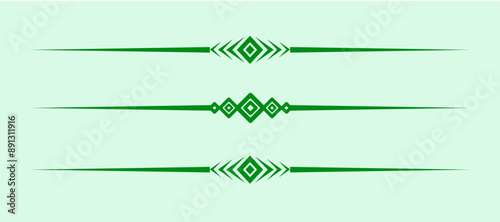 divider line green horizontal vector isolated for border of text paragraph. separator art horizontal shape to separate graphic ornament of illustration. simple element design of minimal frame 