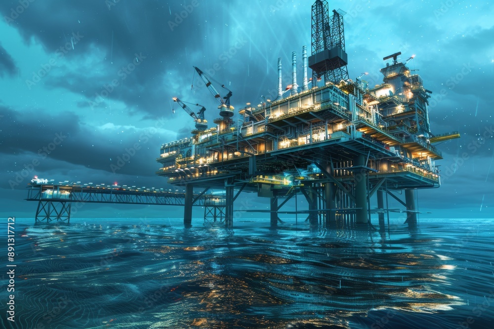 Discovering underwater engineering marvels offshore platforms amidst vast oceanic expanse Discovering underwater engineering marvels offshore platforms amidst vast oceanic expanse