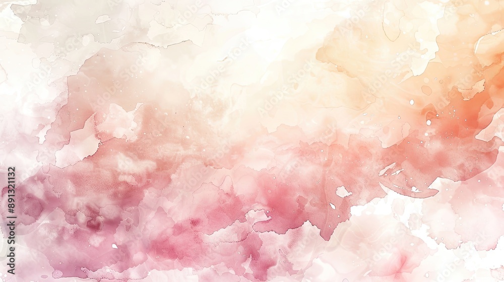 Fototapeta premium A delicate watercolor background with soft, flowing colors blending into each other.