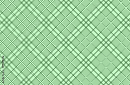 Abstract fabric texture pattern seamless green grid diagonal background
