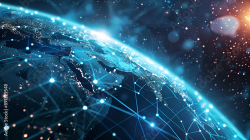 Best Internet Concept of global business ,Globe, glowing lines on technological background ,Wi-Fi, rays, symbols Internet, Connections system sphere global world view on black background 