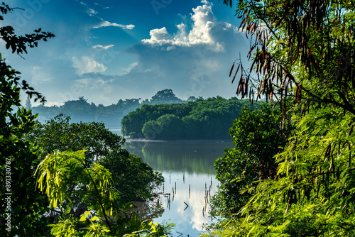 Beautiful Tropical Serangan Island Bali in the morning