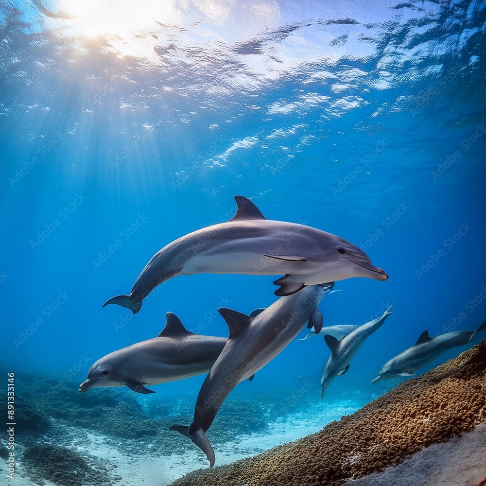dolphin mammal animal, AI generated dolphin mammal animal, AI generated