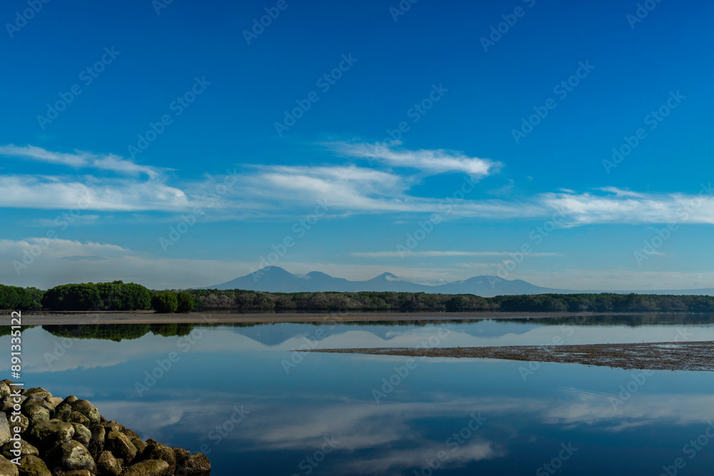 Fototapeta premium Beautiful Tropical Serangan Island Bali in the morning