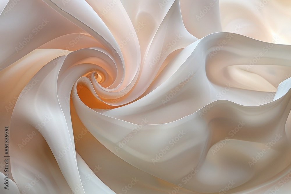 This image captures spiraling fabric in soft hues, revealing its fluid movement and dynamic swirls. It evokes a sense of energy and aesthetic sophistication. This image captures spiraling fabric in soft hues, revealing its fluid movement and dynamic swirls. It evokes a sense of energy and aesthetic sophistication.