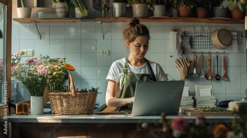 the florist with a laptop the florist with a laptop