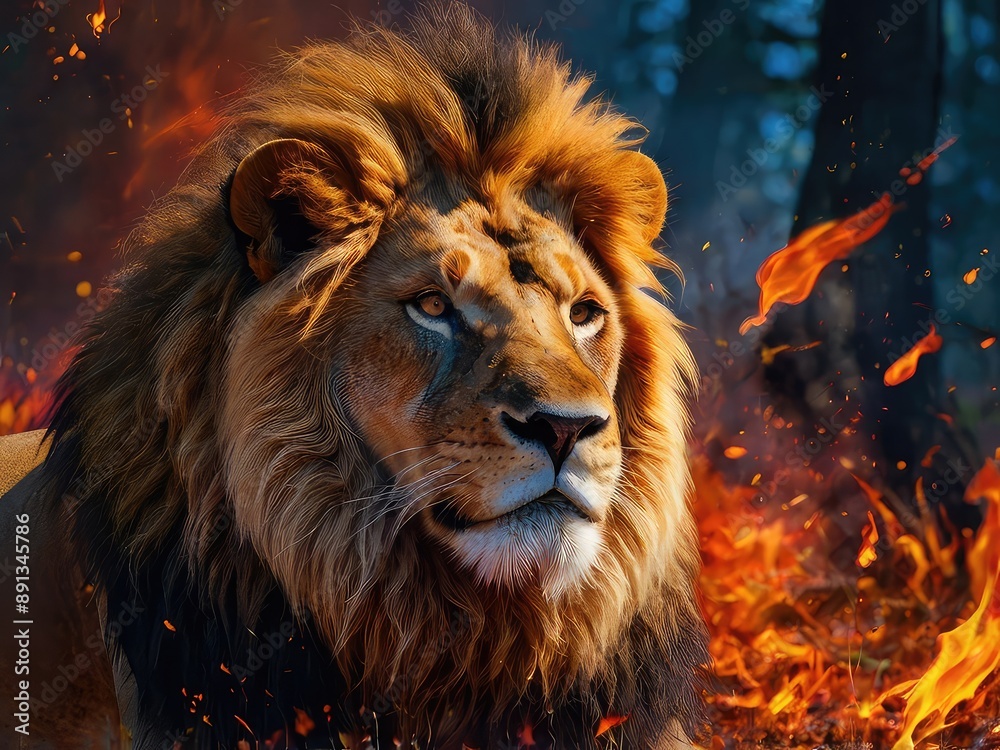 Fototapeta Animal tiger leopard lion forest wallpaper