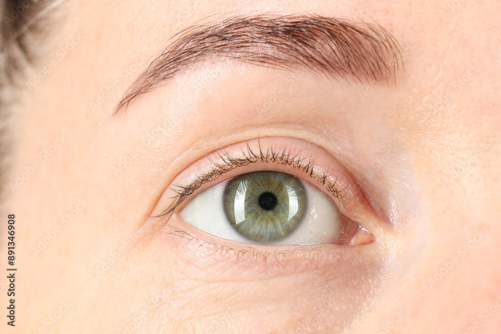 Macro photo of woman with beautiful green eyes Macro photo of woman with beautiful green eyes