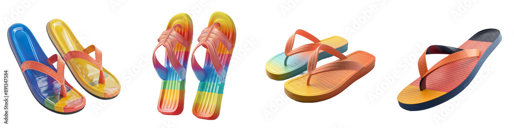 Set of Flip Flops Isolated on Transparent Background png