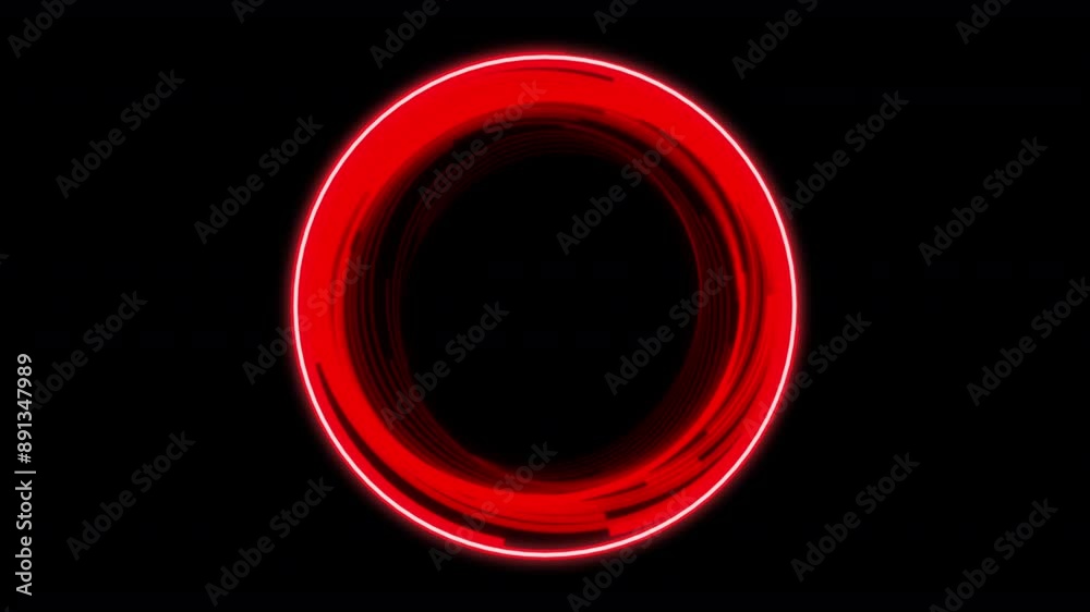 Circles Line Bold Ripples Audio Reactive S Red Animation Loop Stock ...