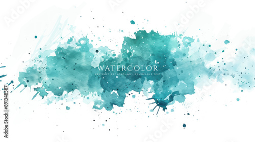 Abstract horizontal watercolor background. Hand drawn vector texture. Brush stroked painting pastel color watercolour