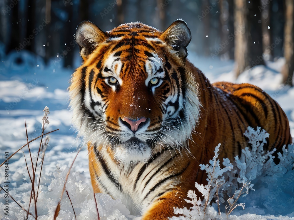 Obraz premium Animal tiger leopard lion forest wallpaper
