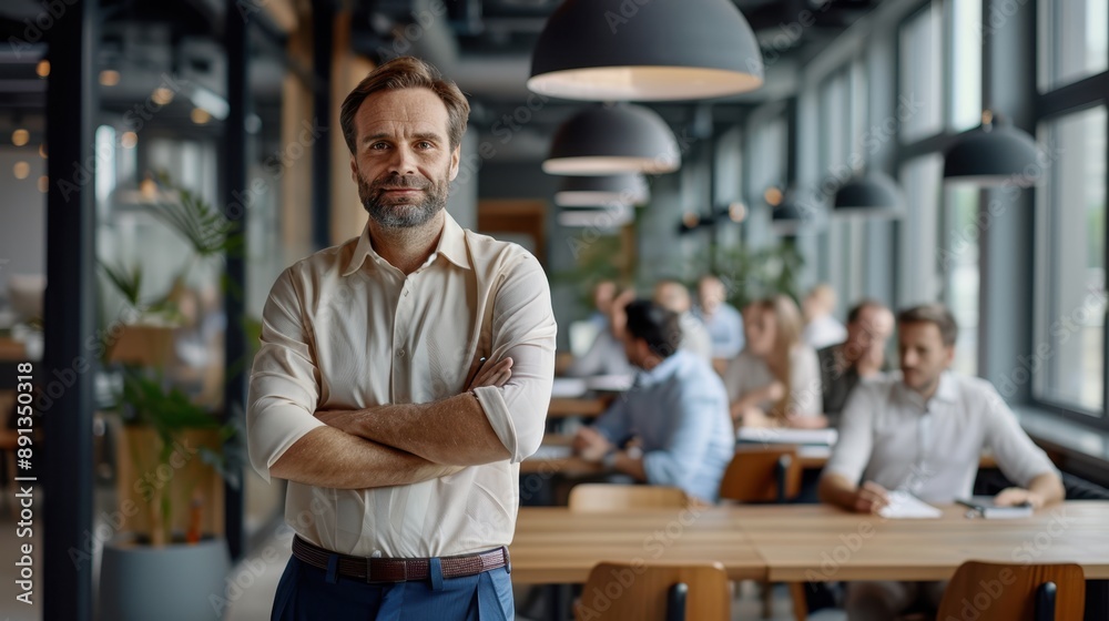 Fototapeta premium The businessman in the office