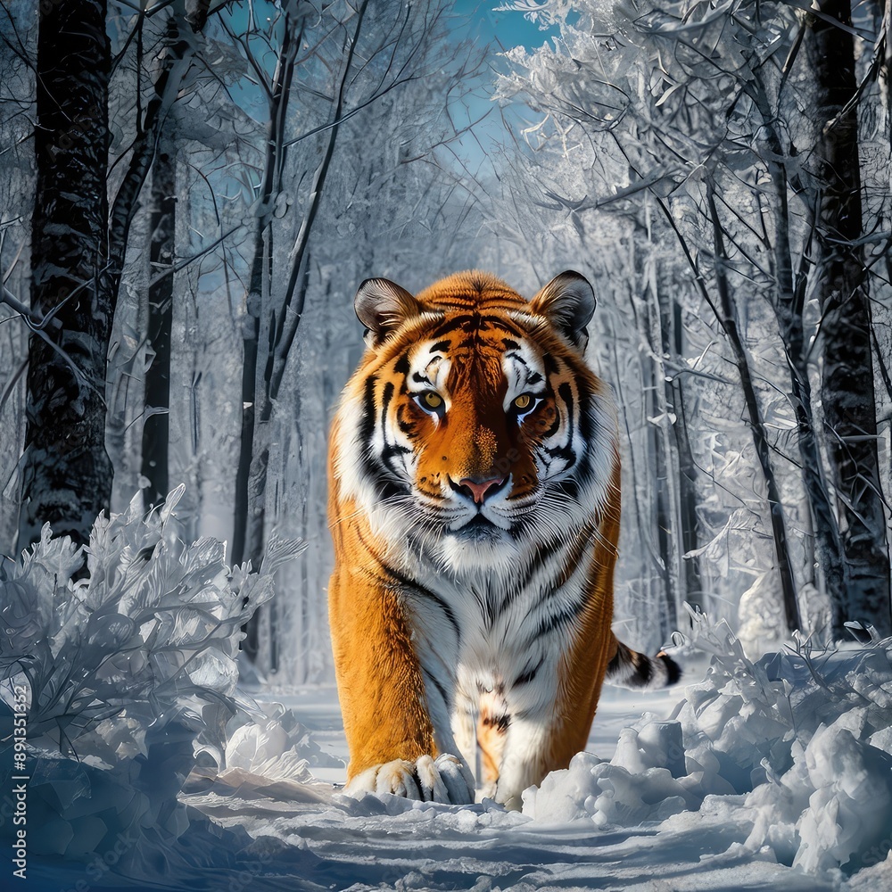 Obraz premium Animal tiger leopard lion forest wallpaper