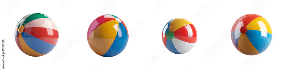 Set of Beach Balls Isolated on Transparent Background PNG Set of Beach Balls Isolated on Transparent Background PNG