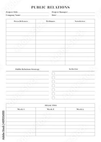 Marketing Planning Page Planner Sheets efficient way to organize & track their marketing activities

