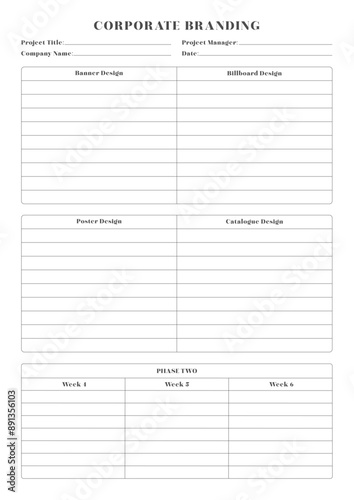 Marketing Planning Page Planner Sheets efficient way to organize & track their marketing activities
