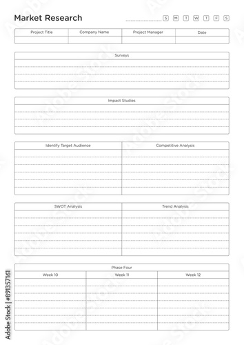 Marketing Planning Page Planner Sheets efficient way to organize & track their marketing activities
