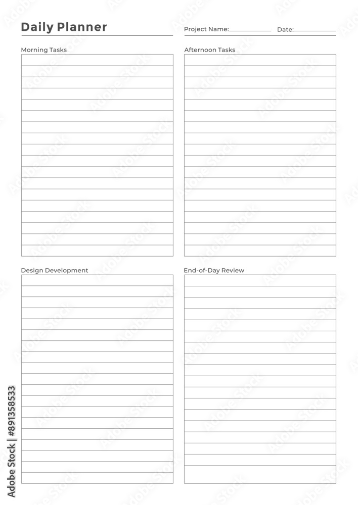Versatile Generic Planning Pages and Planner Sheets Design Template for daily, weekly, and monthly organization for organizing daily routines and personal goals
Versatile Generic Planning Pages and Planner Sheets Design Template for daily, weekly, and monthly organization for organizing daily routines and personal goals
