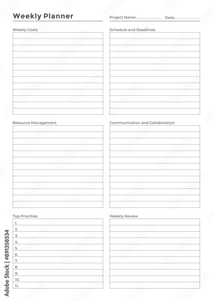 Versatile Generic Planning Pages and Planner Sheets Design Template for daily, weekly, and monthly organization for organizing daily routines and personal goals
Versatile Generic Planning Pages and Planner Sheets Design Template for daily, weekly, and monthly organization for organizing daily routines and personal goals