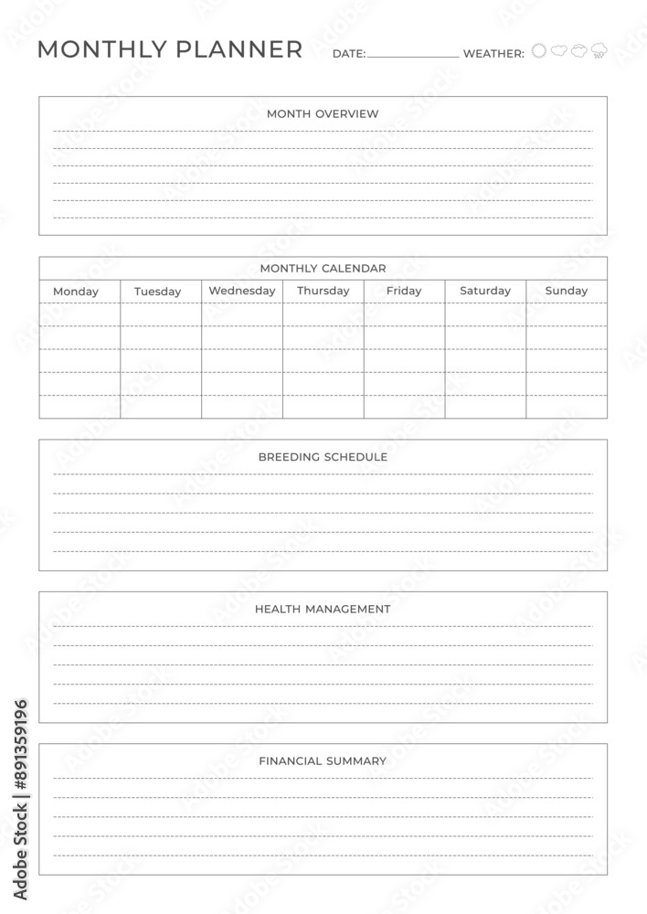 Versatile Generic Planning Pages and Planner Sheets Design Template for daily, weekly, and monthly organization for organizing daily routines and personal goals
Versatile Generic Planning Pages and Planner Sheets Design Template for daily, weekly, and monthly organization for organizing daily routines and personal goals