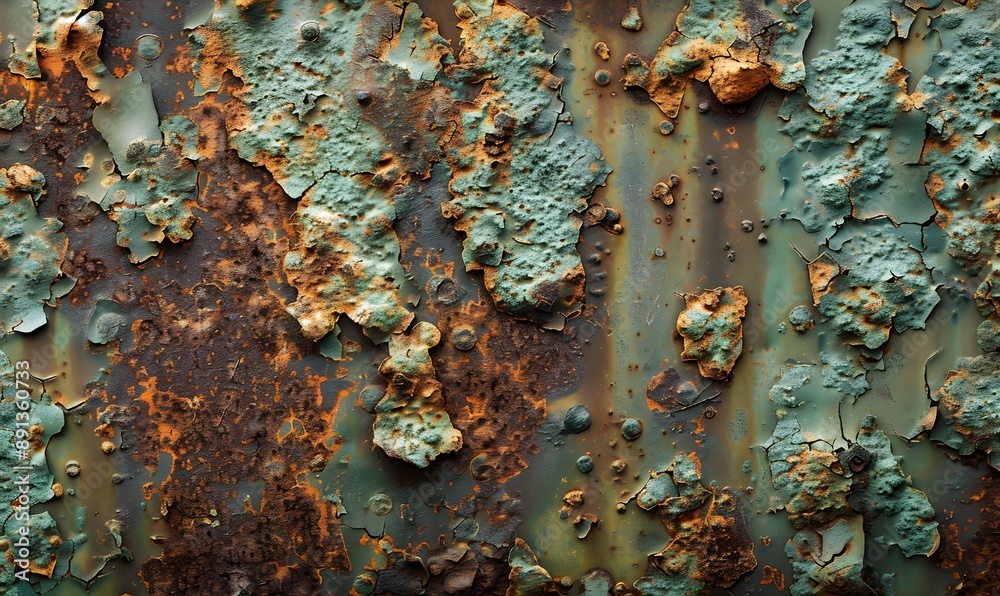 Abstract close-up of a rusted and weathered metal surface,Generative AI Abstract close-up of a rusted and weathered metal surface,Generative AI