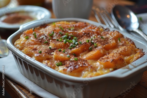 Jamaica Sweet Potato Pudding Dense pudding made with grated sweet potatoes, coconut milk, and spices, baked until firm.