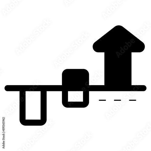 loss to profit statistical bar graph icon