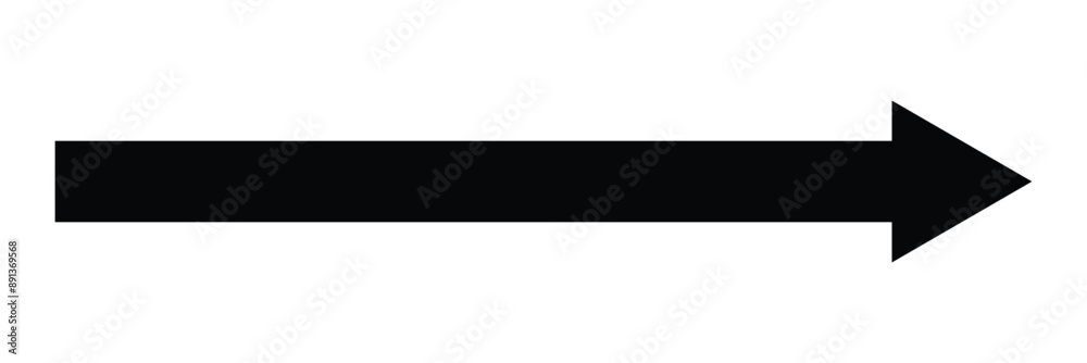 Horizontal long straight arrow signs. Black pointer, direction, position symbol and double arrow icon isolated on white background. Vector Illustration Horizontal long straight arrow signs. Black pointer, direction, position symbol and double arrow icon isolated on white background. Vector Illustration