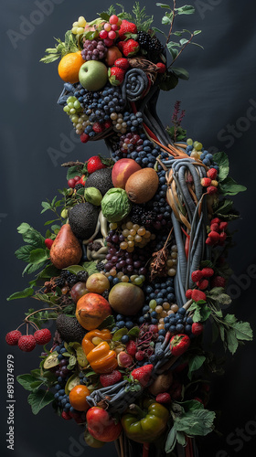 Human Body: Anatomical Artwork of Fruit and Vegetables © Anna