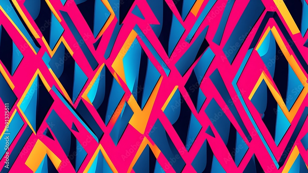 Bold abstract pattern with sharp angles and contrasting colors, eye-catching background Bold abstract pattern with sharp angles and contrasting colors, eye-catching background