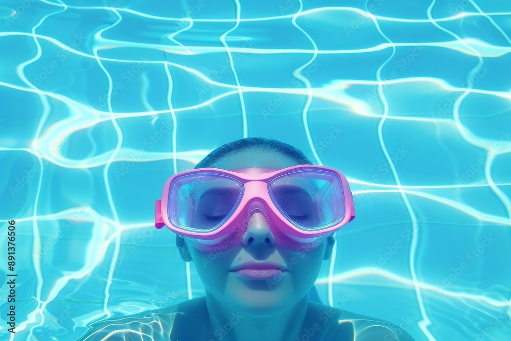 Naklejka premium Peach-colored retro sunglasses. Beautiful simple AI generated image in 4K, unique.