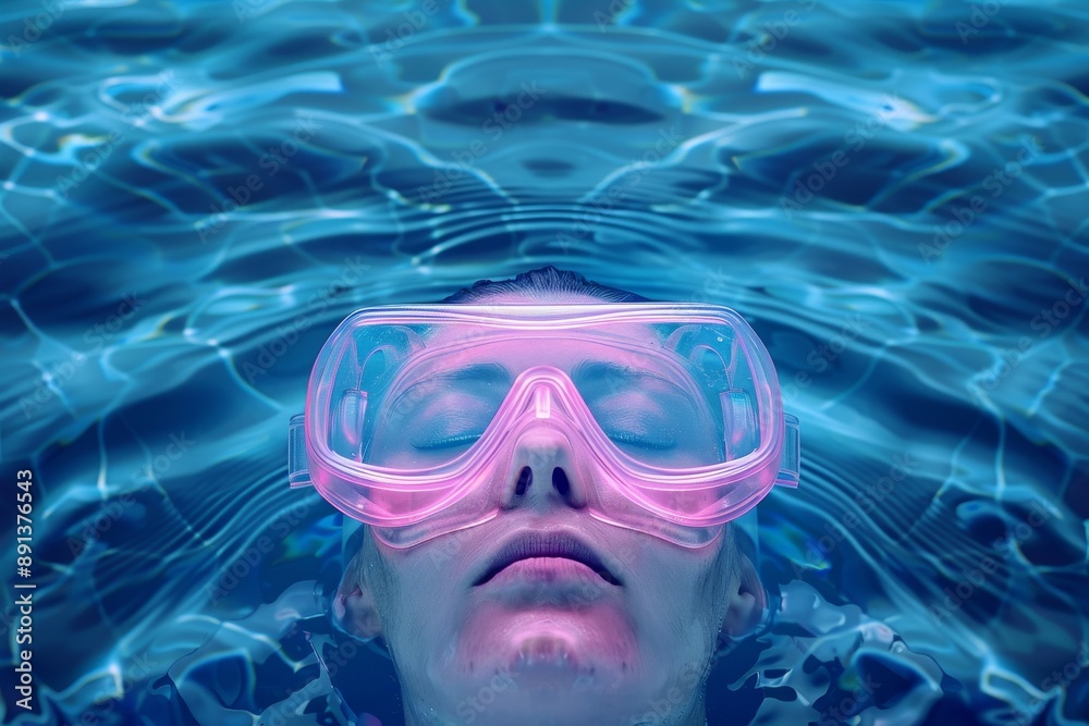 Naklejka premium Peach-colored retro sunglasses. Beautiful simple AI generated image in 4K, unique.