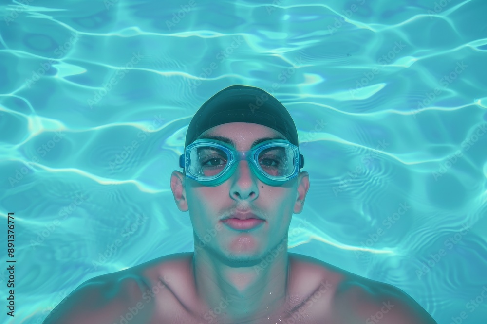 Naklejka premium Peach-colored retro sunglasses. Beautiful simple AI generated image in 4K, unique.