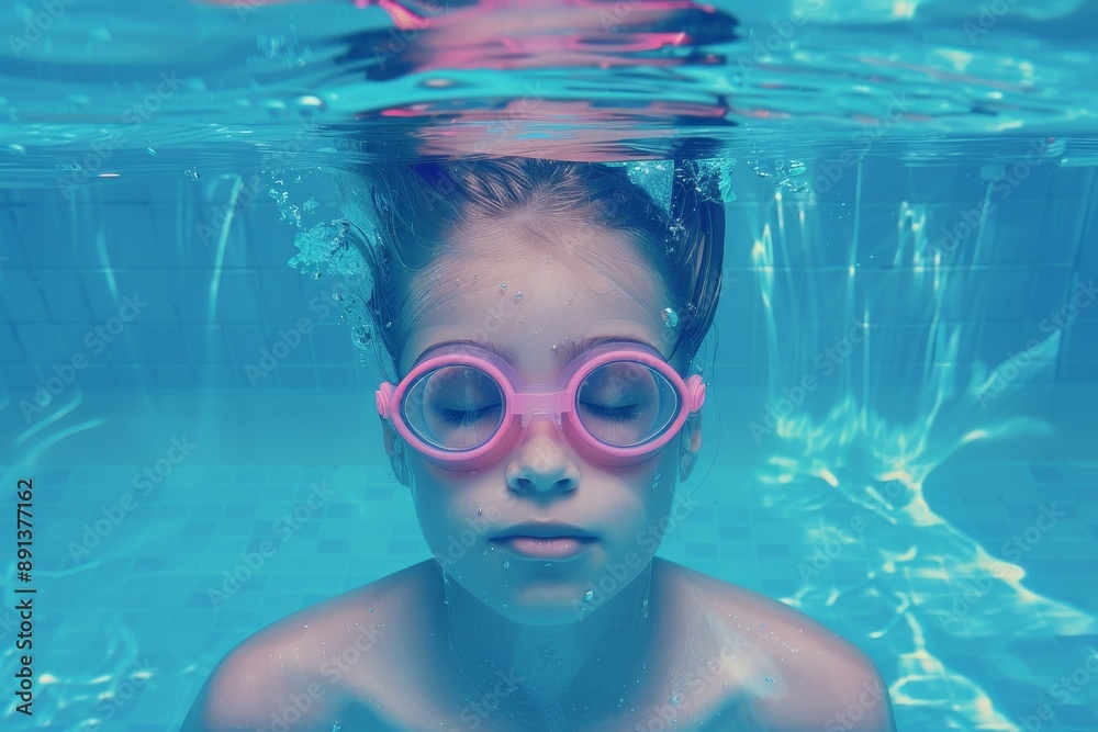 Naklejka premium Peach-colored retro sunglasses. Beautiful simple AI generated image in 4K, unique.