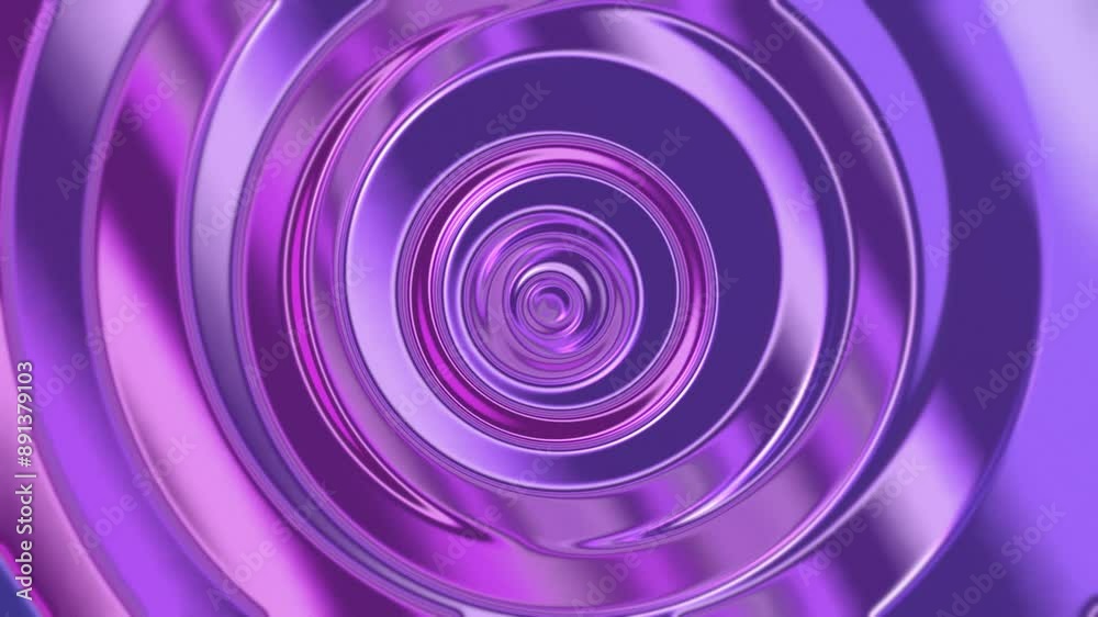 Stylish abstract background with a dynamic spiral pattern in purple and pink. Glossy, metallic chrome effect finish. Shiny hypnotic circle swirls. Looping modern vibrant animation. Stylish abstract background with a dynamic spiral pattern in purple and pink. Glossy, metallic chrome effect finish. Shiny hypnotic circle swirls. Looping modern vibrant animation.