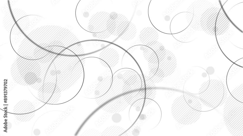 Elegant grayscale abstract background with gently moving spheres and circle shapes. This stylish minimalist animation suggests clarity and simplicity. Full HD and looping background animation. Elegant grayscale abstract background with gently moving spheres and circle shapes. This stylish minimalist animation suggests clarity and simplicity. Full HD and looping background animation.