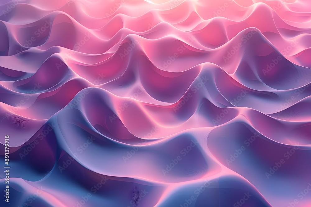 Obraz premium Ethereal Waves of Color: A Dreamy Abstract Landscape