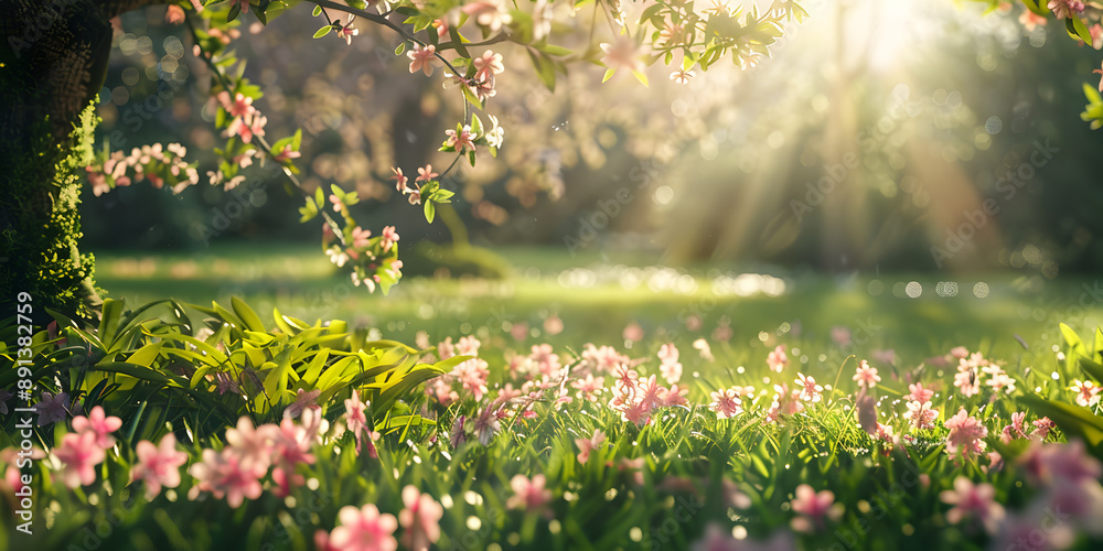 Obraz premium Summer flower garden